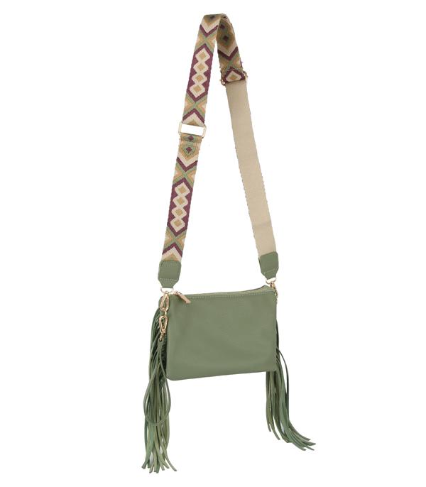 HANDBAGS :: CROSSBODY BAGS :: Wholesale Fringe Crossbody Bag