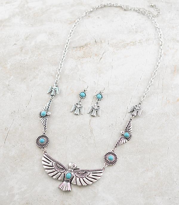 NECKLACES :: TRENDY :: Wholesale Western Thunderbird Necklace Set