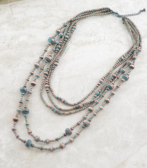 NECKLACES :: WESTERN LONG NECKLACES :: Wholesale Multi Strand Navajo Pearl Necklace