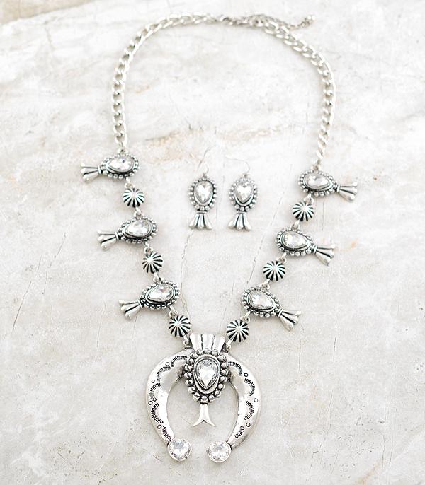 NECKLACES :: WESTERN SQUASH BLOSSOM NECKLACES :: Wholesale Western Glam Squash Blossom Necklace