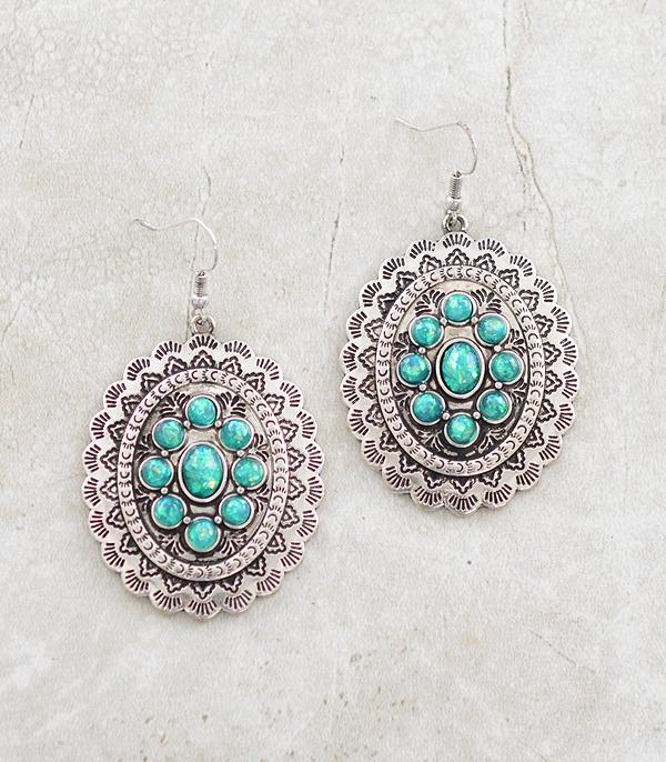 EARRINGS :: WESTERN HOOK EARRINGS :: Wholesale Western Concho Dangle Earrings