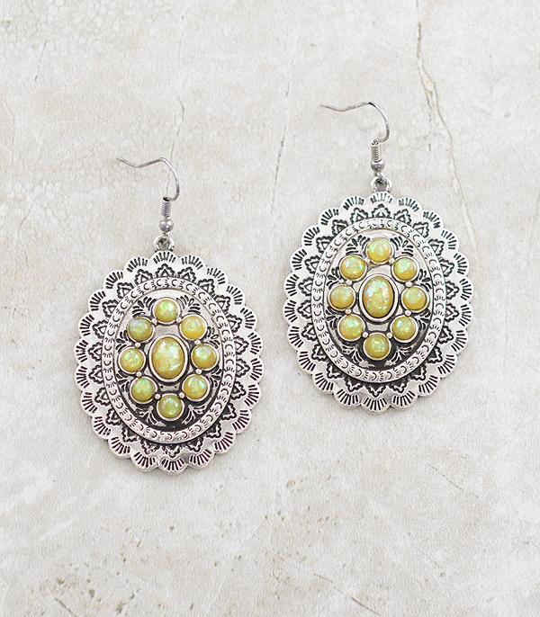 EARRINGS :: WESTERN HOOK EARRINGS :: Wholesale Western Concho Dangle Earrings