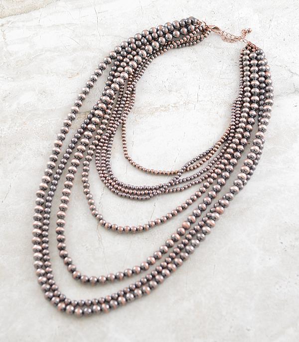 NECKLACES :: WESTERN LONG NECKLACES :: Wholesale Multi Strand Navajo Pearl Bead Necklace
