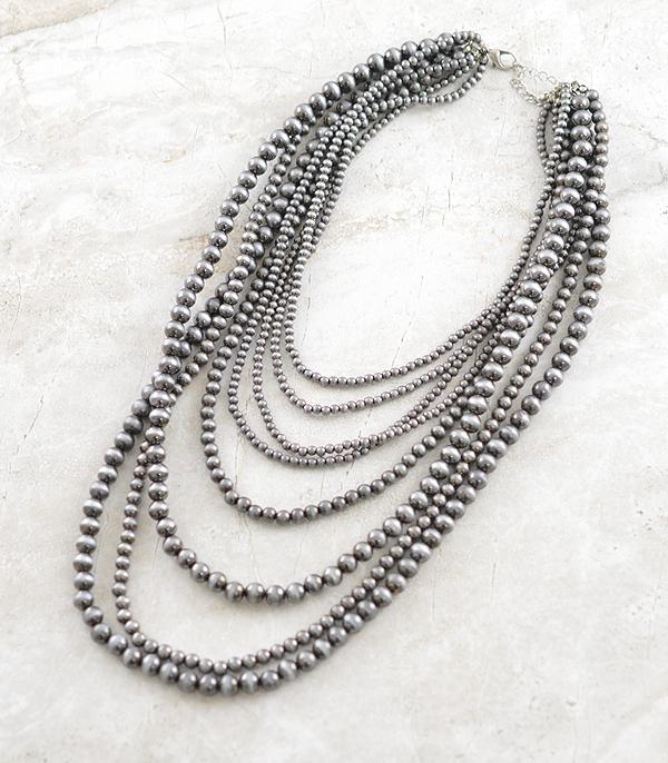 New Arrival :: Wholesale Western Navajo Pearl Layered Necklace