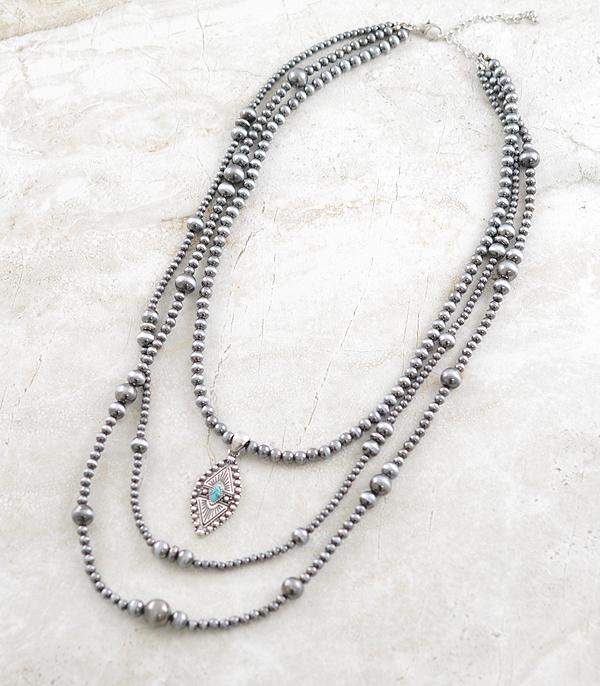 NECKLACES :: WESTERN LONG NECKLACES :: Wholesale Western Concho Pendant Navajo Necklace