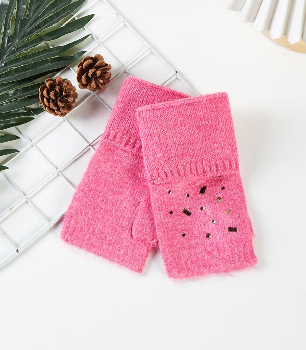 <font color=GREEN>HOLIDAYS</font> :: SOCKS I GLOVES :: Wholesale Sparkle Rhinestone Fingerless Glove