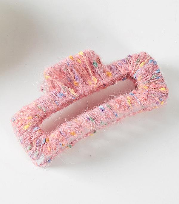 HATS I HAIR ACC :: HAIR ACCESSORIES :: Wholesale Multi Color Thread Hair Claw Clip