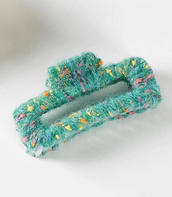 HATS I HAIR ACC :: HAIR ACCESSORIES :: Wholesale Multi Color Thread Hair Claw Clip