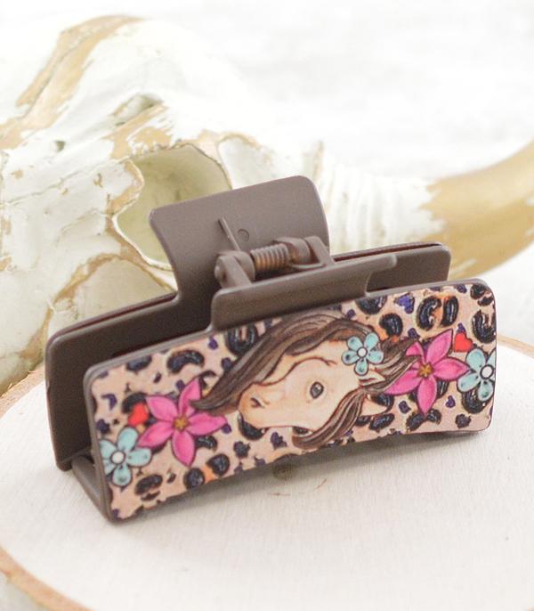New Arrival :: Wholesale Western Horse Print Hair Claw Clip