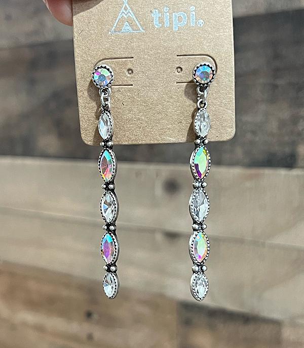 New Arrival :: Wholesale Glass Stone Drop Earrings