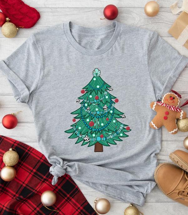 <font color=GREEN>HOLIDAYS</font> :: GRAPHIC TEES :: Wholesale Western Christmas Tree Graphic Tshirt