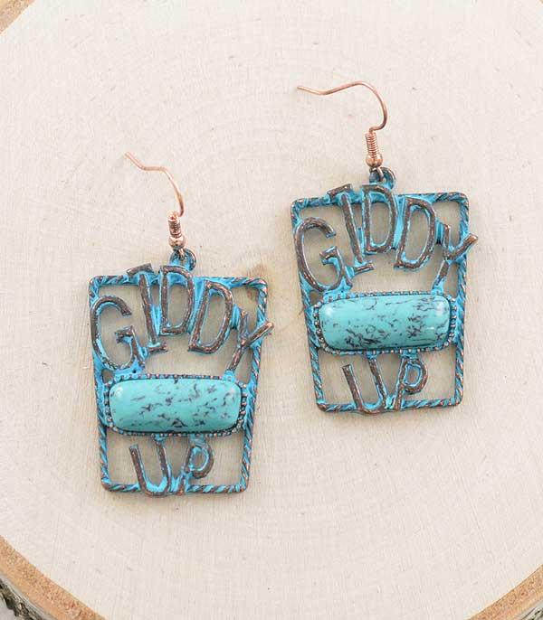 EARRINGS :: WESTERN HOOK EARRINGS :: Wholesale Western Giddy Up Earrings