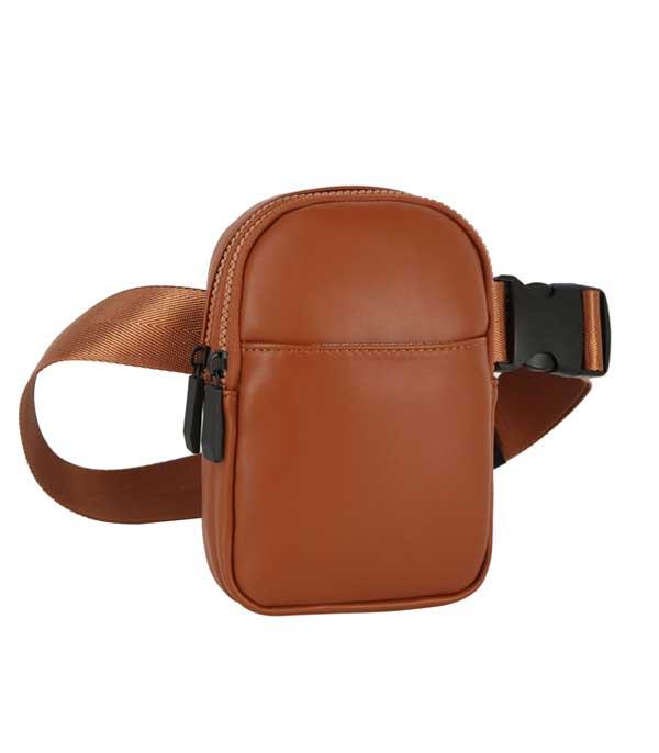 HANDBAGS :: BACKPACK l SLING BAG :: Wholesale Extra Soft Solid Color Sling Fanny Pack