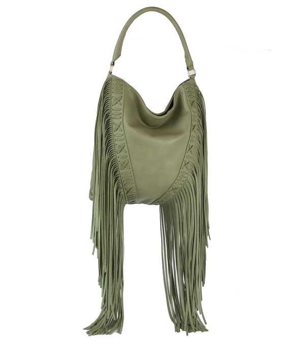 HANDBAGS :: FASHION :: Wholesale Vegan Leather Boho Fringe Purse