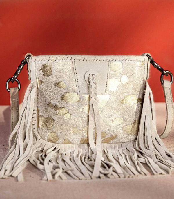 New Arrival :: Wholesale Cowhide Fringed Crossbody Bag