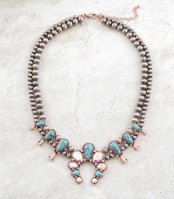 New Arrival :: Wholesale Squash Blossom Navajo Pearl Necklace