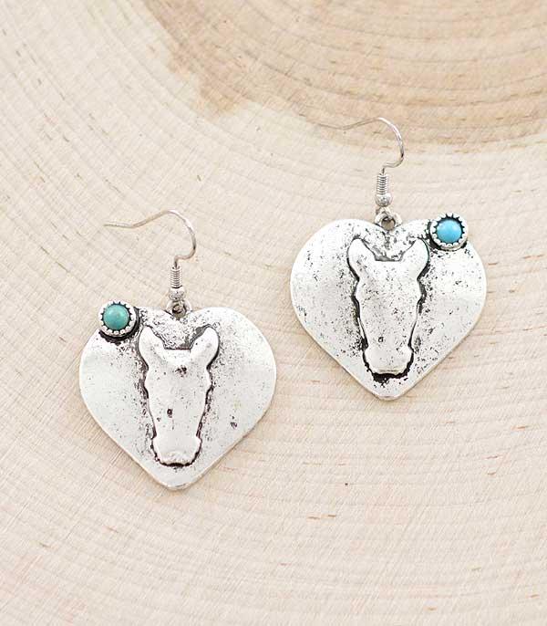New Arrival :: Wholesale Horse Heart Earrings