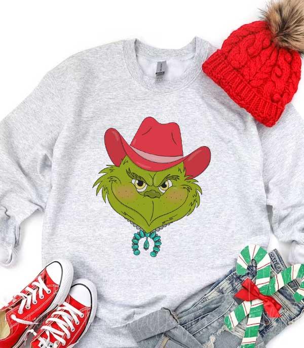 <font color=GREEN>HOLIDAYS</font> :: GRAPHIC TEES :: Wholesale Western Christmas Vintage Sweatshirt