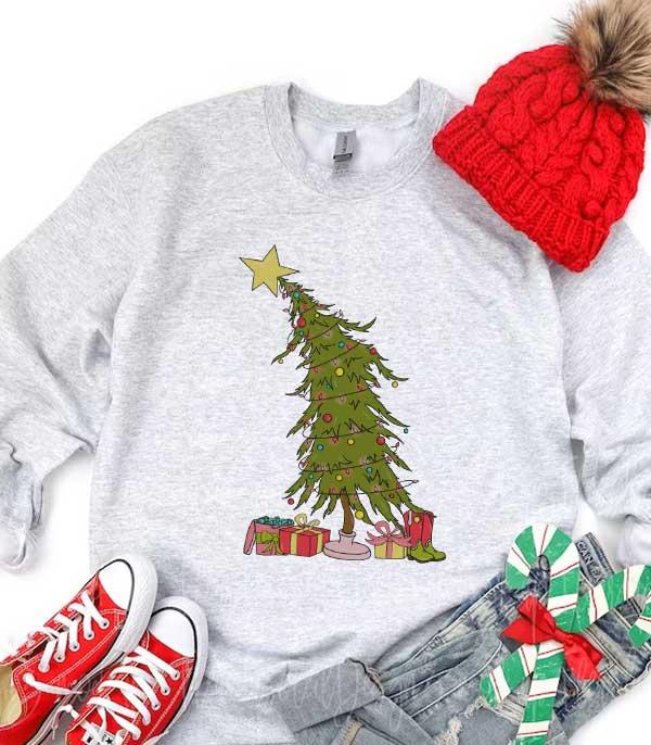 <font color=GREEN>HOLIDAYS</font> :: GRAPHIC TEES :: Wholesale Western Christmas Vintage Sweatshirt