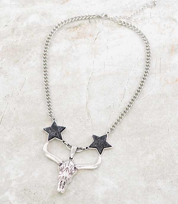 New Arrival :: Wholesale Western Star Steerhead Necklace