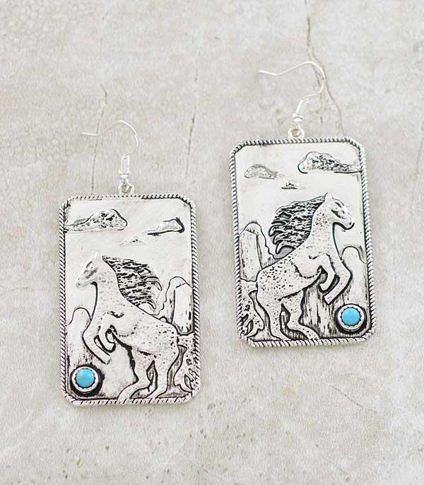 New Arrival :: Wholesale Western Horse Statement Earrings