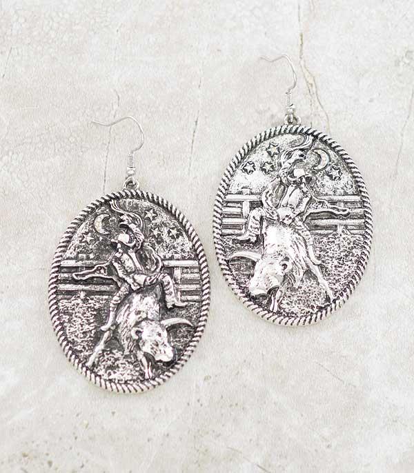 New Arrival :: Wholesale Bull Riding Cowboy Earrings