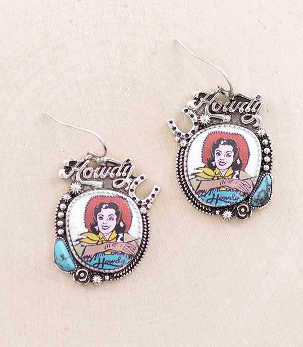 New Arrival :: Wholesale Howdy Cowgirl Earrings