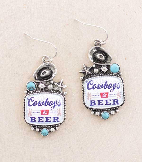 New Arrival :: Wholesale Western Beer Earrings