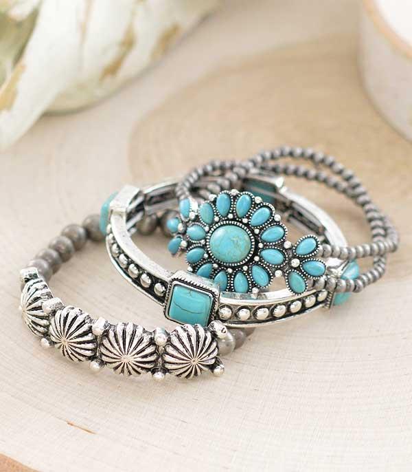 New Arrival :: Wholesale Turquoise Navajo Pearl Bracelet Set