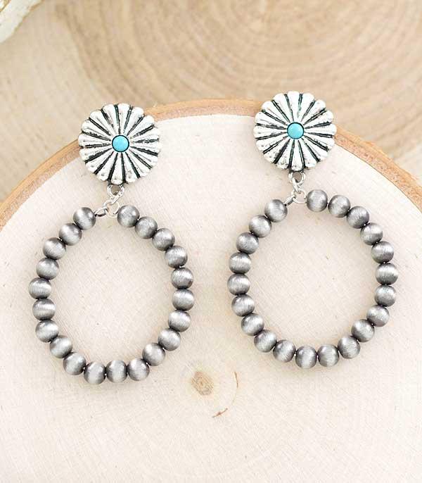 New Arrival :: Wholesale Western Navajo Pearl Hoop Earrings