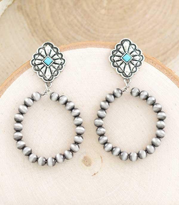 New Arrival :: Wholesale Western Navajo Pearl Hoop Earrings