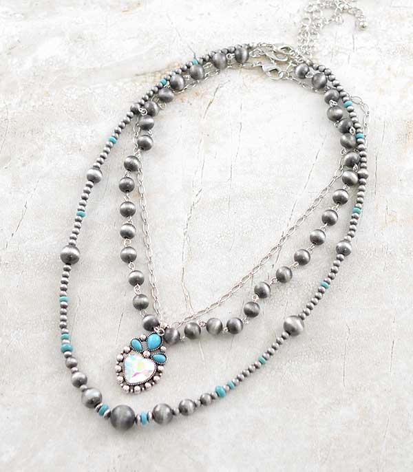 WHAT'S NEW :: Wholesale 3PC Set Heart Navajo Necklace