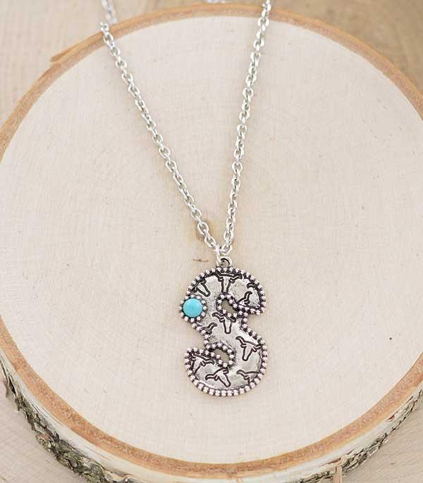 WHAT'S NEW :: Wholesale Western Initial Pendant Necklace