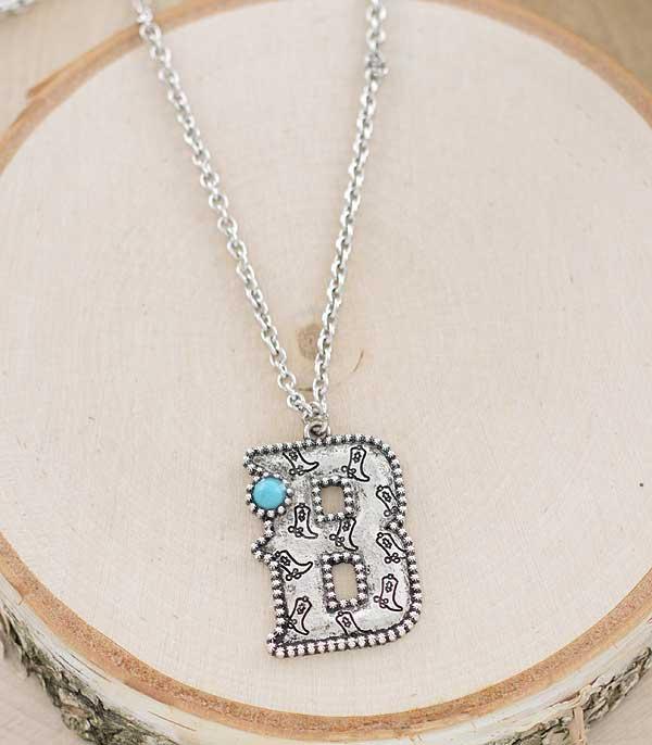 WHAT'S NEW :: Wholesale Western Initial Pendant Necklace