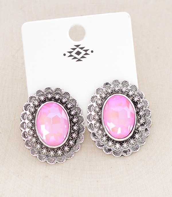 WHAT'S NEW :: Wholesale Western Iridescent Concho Earrings