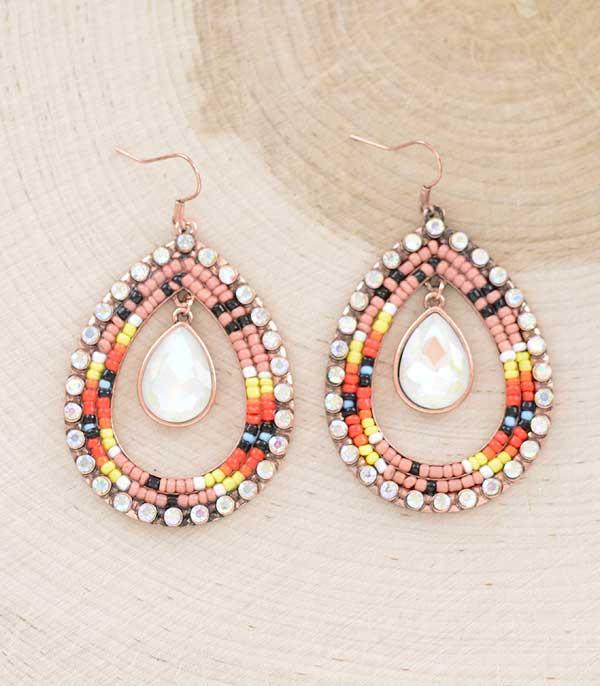 EARRINGS :: WESTERN HOOK EARRINGS :: Wholesale Western Navajo Seed Bead Earrings