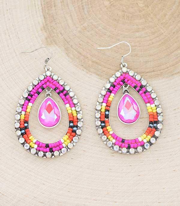 New Arrival :: Wholesale Navajo Seed Bead Teardrop Earrings