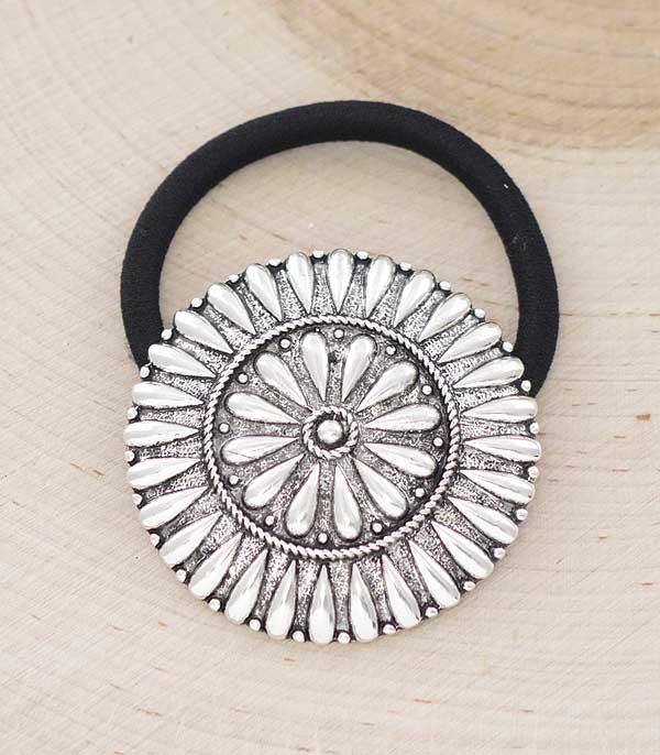 HATS I HAIR ACC :: HAIR ACCESSORIES :: Wholesale Tipi Brand Concho Ponytail Hair Tie