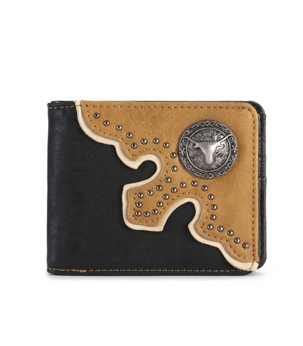 MONTANAWEST BAGS :: MENS WALLETS I SMALL ACCESSORIES :: Wholesale Montana West Longhorn Concho Mens Wallet