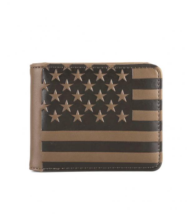 MONTANAWEST BAGS :: MENS WALLETS I SMALL ACCESSORIES :: Wholesale Montana West American Flag Mens Wallet