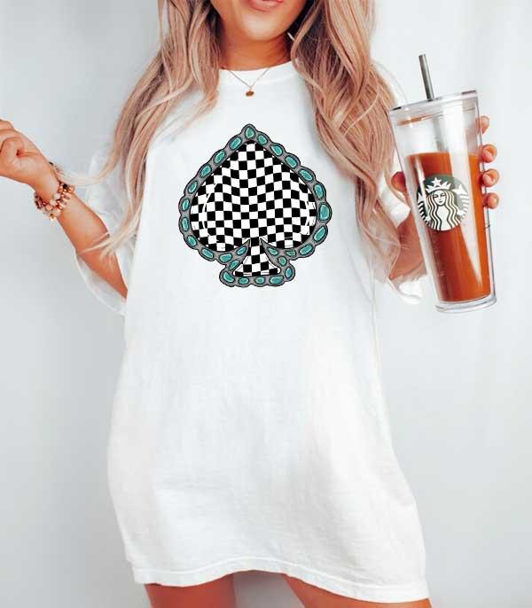 New Arrival :: Wholesale Western Checkered Ace CC Tshirt