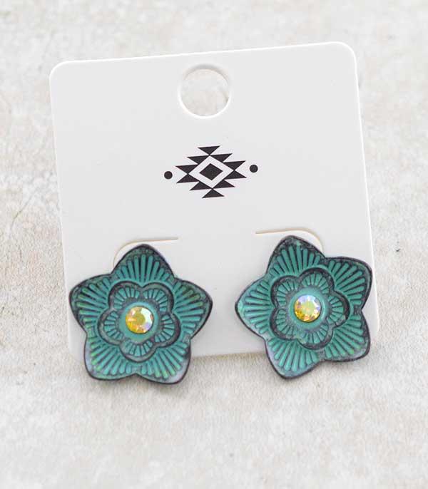 New Arrival :: Wholesale Western Flower Post Earrings