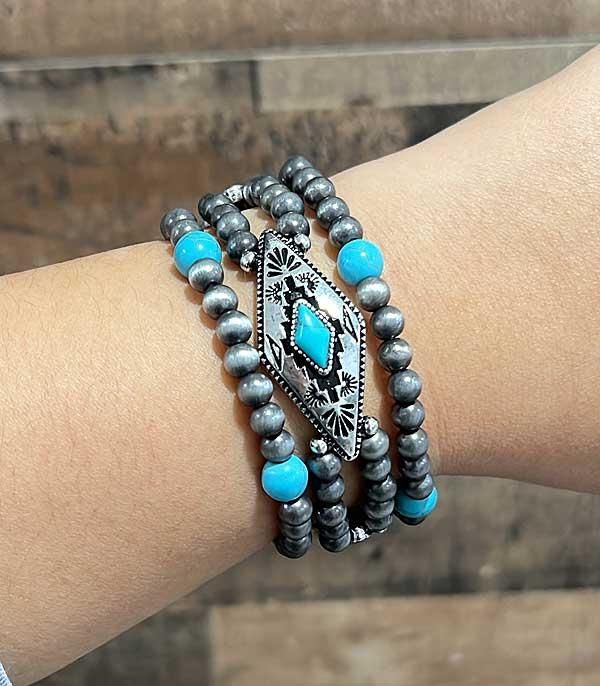 New Arrival :: Wholesale Western Aztec Navajo Pearl Bracelet Set