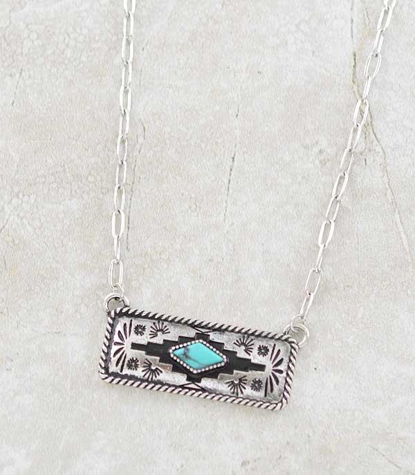 New Arrival :: Wholesale Western Aztec Bar Necklace