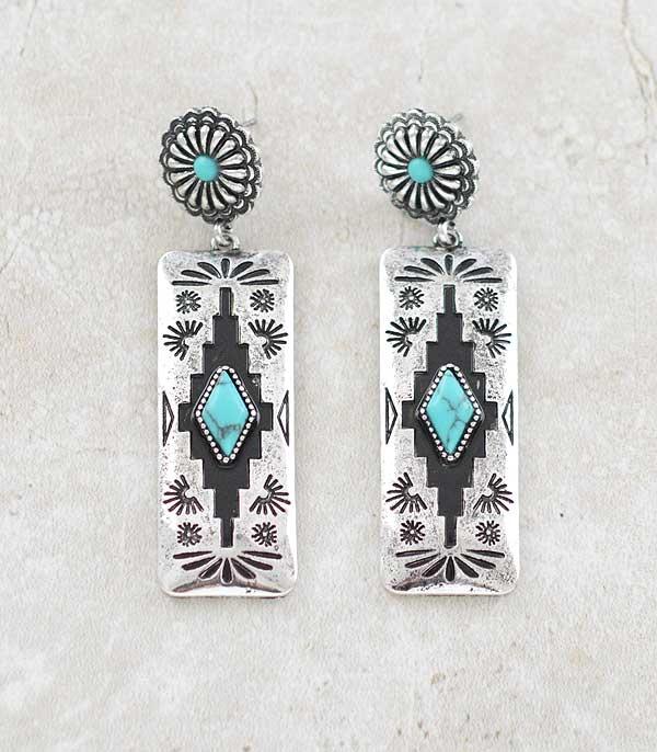 New Arrival :: Wholesale Western Aztec Dangle Earrings