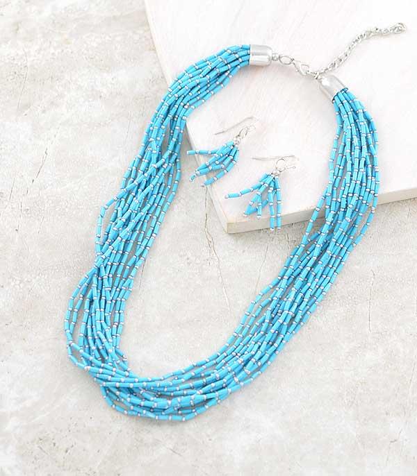New Arrival :: Wholesale Multi Strand Beaed Necklace Set