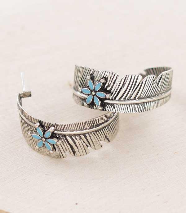 EARRINGS :: HOOP EARRINGS :: Wholesale Tipi Brand Western Hoop Earrings