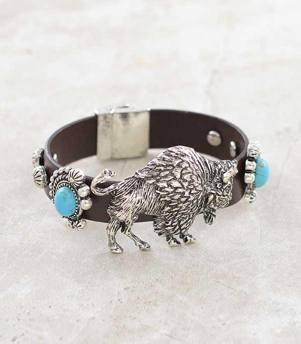 BRACELETS :: LINK :: Wholesale Western Buffalo Magnetic Bracelet