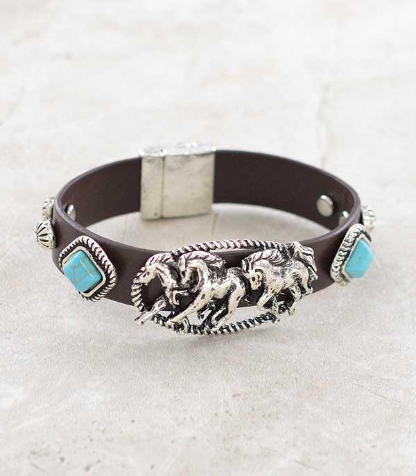 New Arrival :: Wholesale Western Horse Magnetic Bracelet