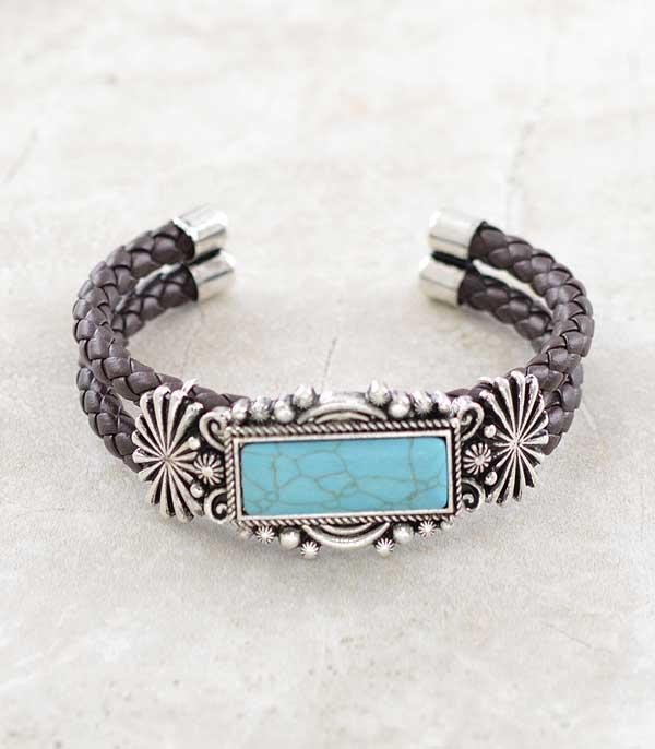 New Arrival :: Wholesale Western Turquoise Woven Cuff Bracelet